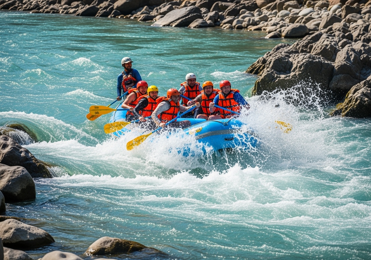 White water rafting on Ganges in Rishikesh